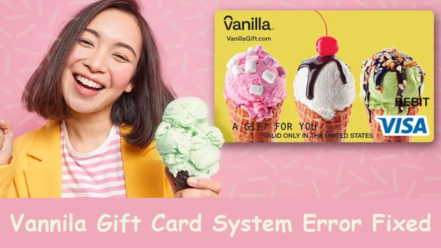 Vanilla Gift Card System Error