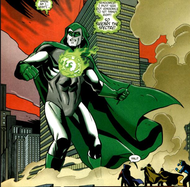 Hal Jordan before 2001-01-01 transforms into Spectre