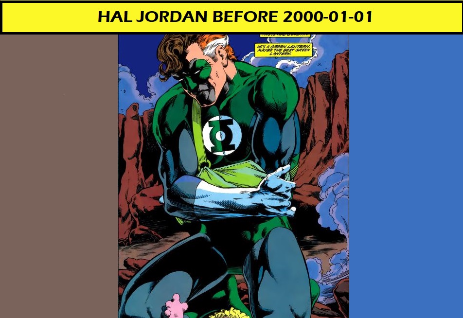 Hal Jordan in 1994, prior to his 2000 counterpart
