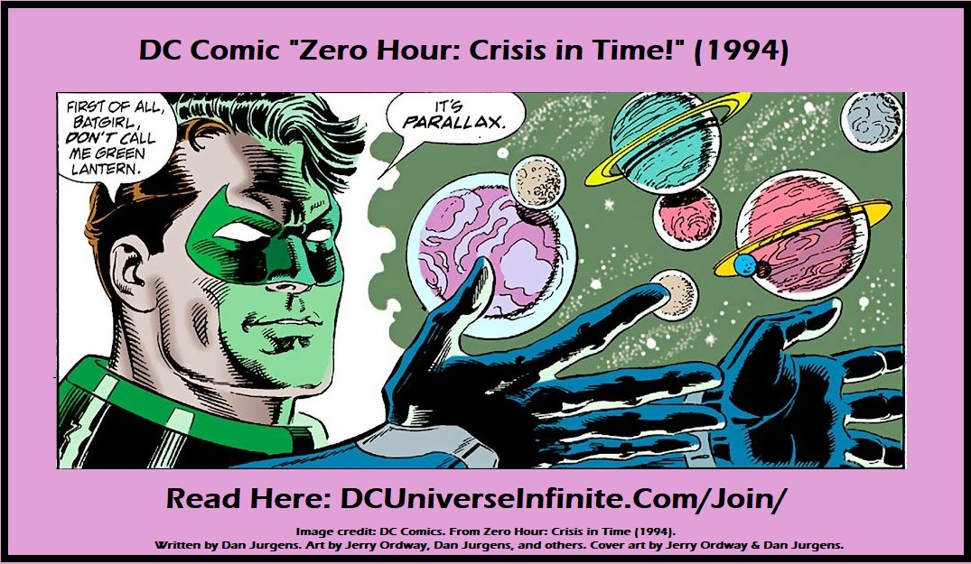 Hal Jordan in ZERO HOUR CRISES IN TIME 1994 Hal Jordan in 1994, Becomes Parallax