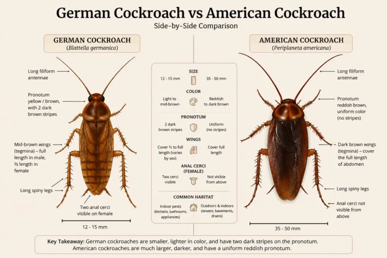 German vs American Cockroach: How to Tell the Difference